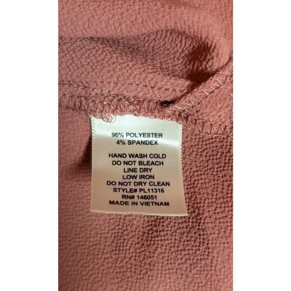 Faith And Joy Women's Shirt Top Blouse Size 2X Mauve Dusty Rose - Picture 6 of 7